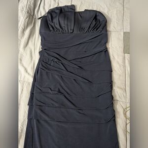 NWT Size 6 Black Ruched Bodycon Dress By Valerie Bertinelli Wedding Cocktail